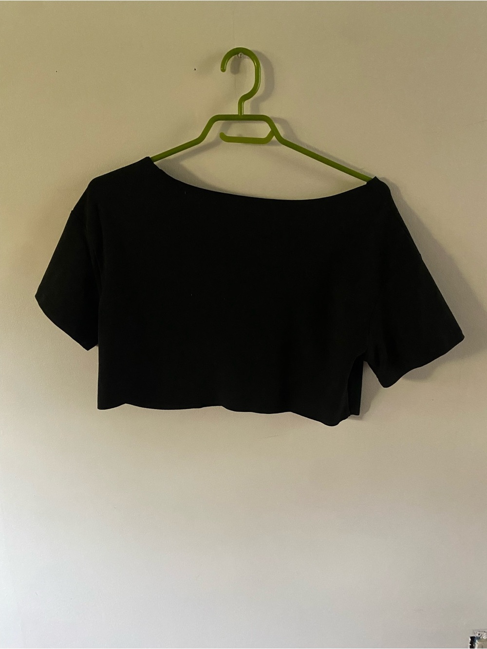 Women's Black Off-Shoulder Crop Top